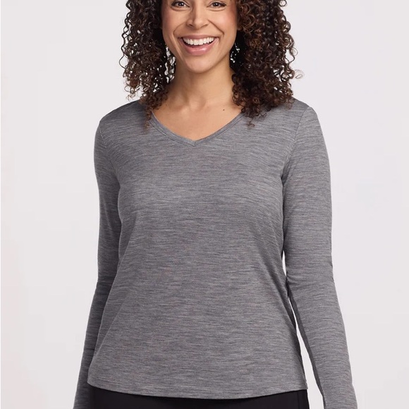 WoolX Shady Green Millie long sleeved shirt XS - Picture 5 of 6